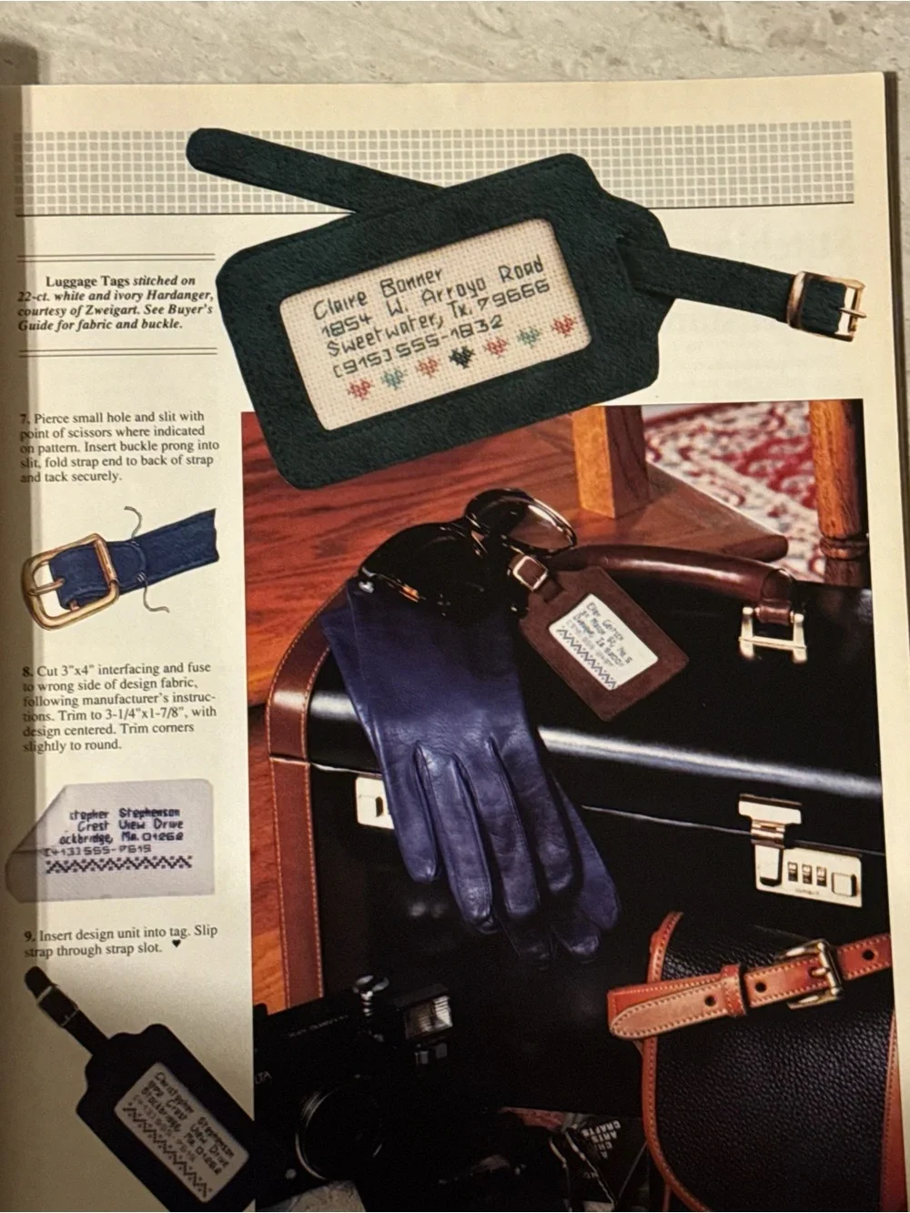 1988 Cross Stitch & Country Crafts Magazine July/Aug Christmas Corner